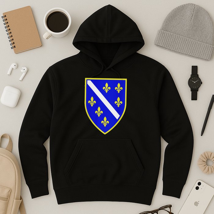 Bosnian Flag With Lily Hoodie