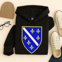 Bosnian Flag With Lily Hoodie
