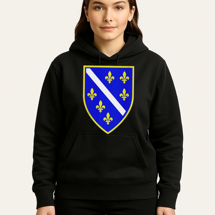 Bosnian Flag With Lily Hoodie
