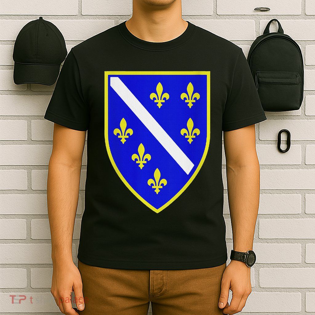 Bosnian Flag With Lily T-Shirt