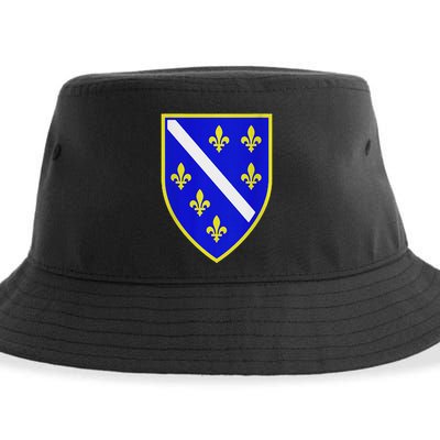 Bosnian Flag With Lily Sustainable Bucket Hat