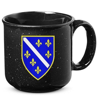 Bosnian Flag With Lily 15oz Campfire Ceramic Mug