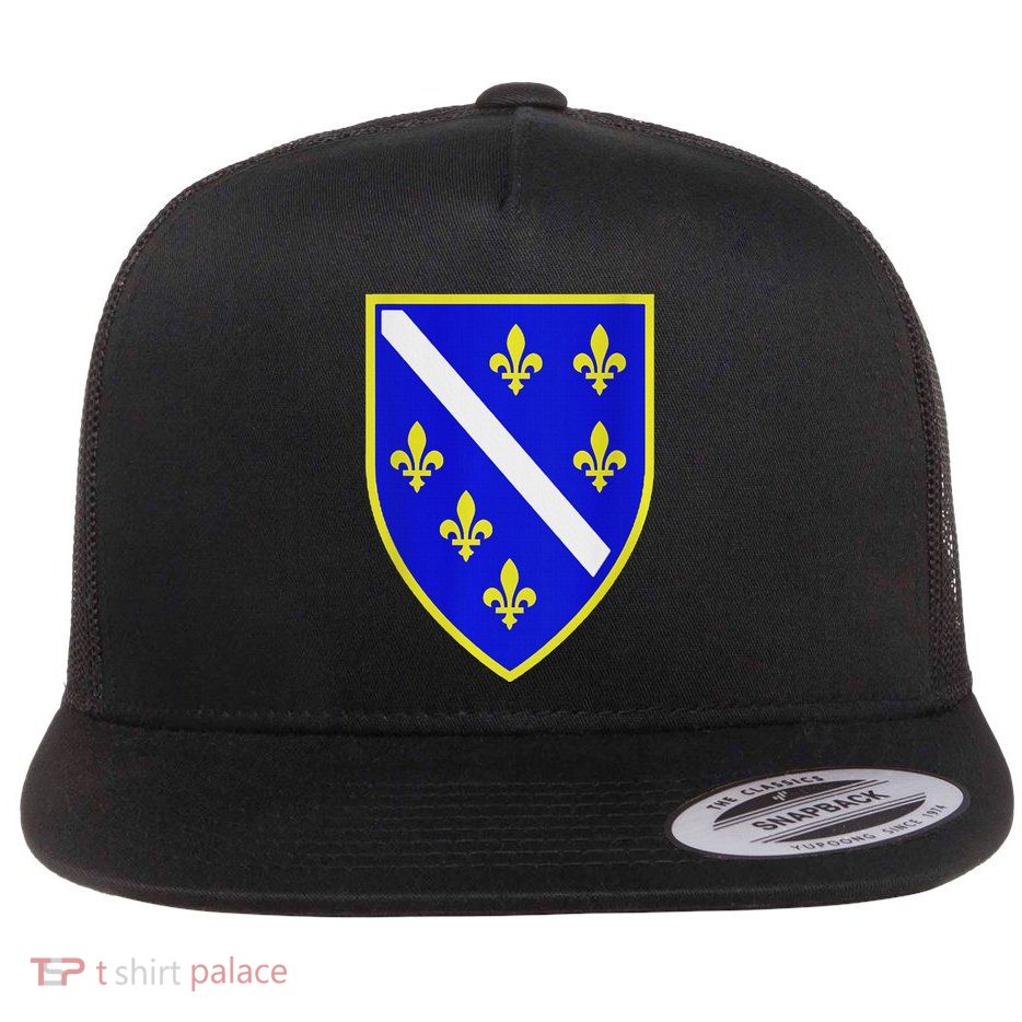 Bosnian Flag With Lily Flatbill Hat