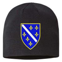 Bosnian Flag With Lily Sustainable Beanie