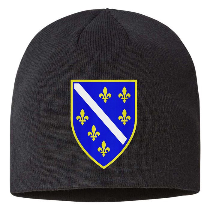 Bosnian Flag With Lily Sustainable Beanie