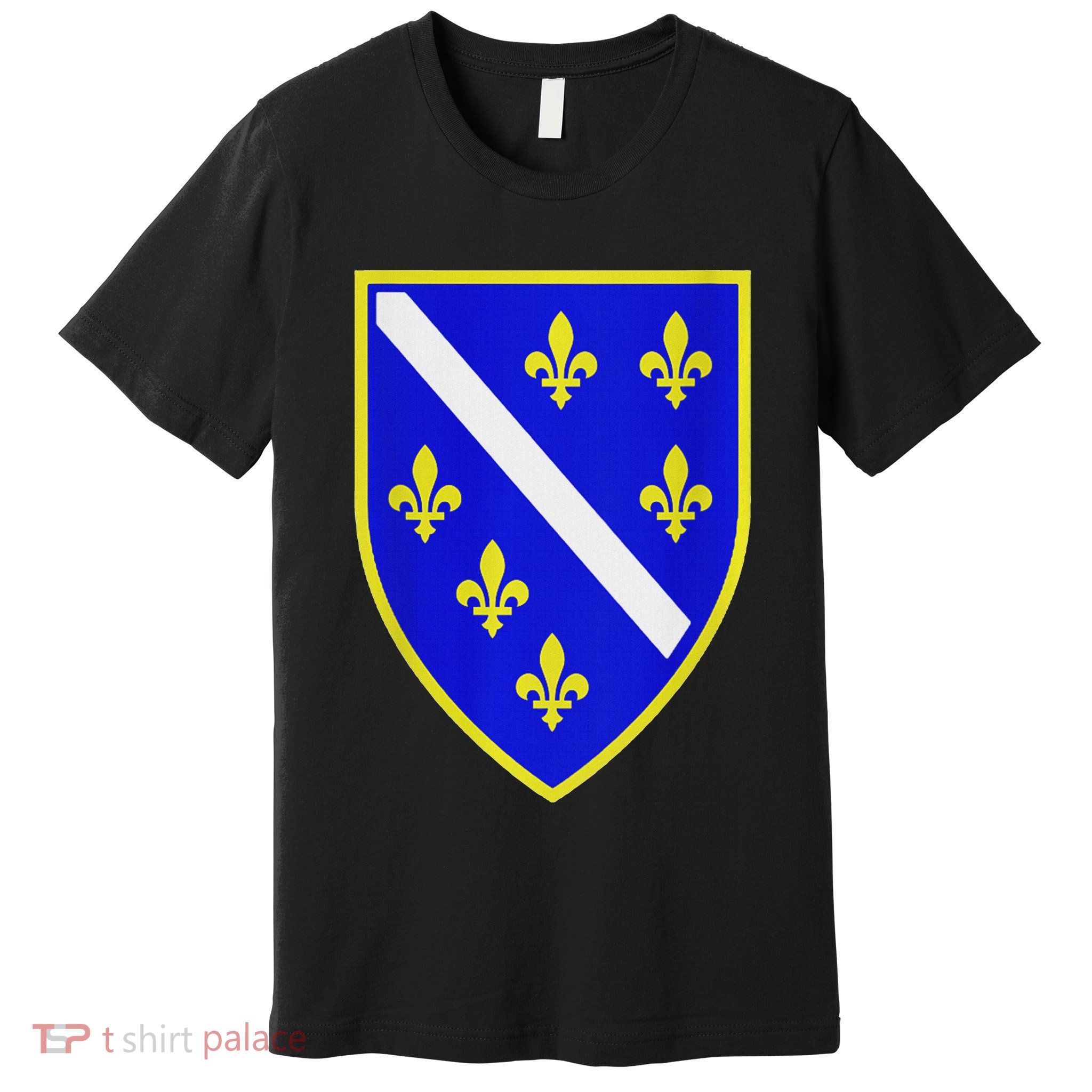 Bosnian Flag With Lily Premium T-Shirt