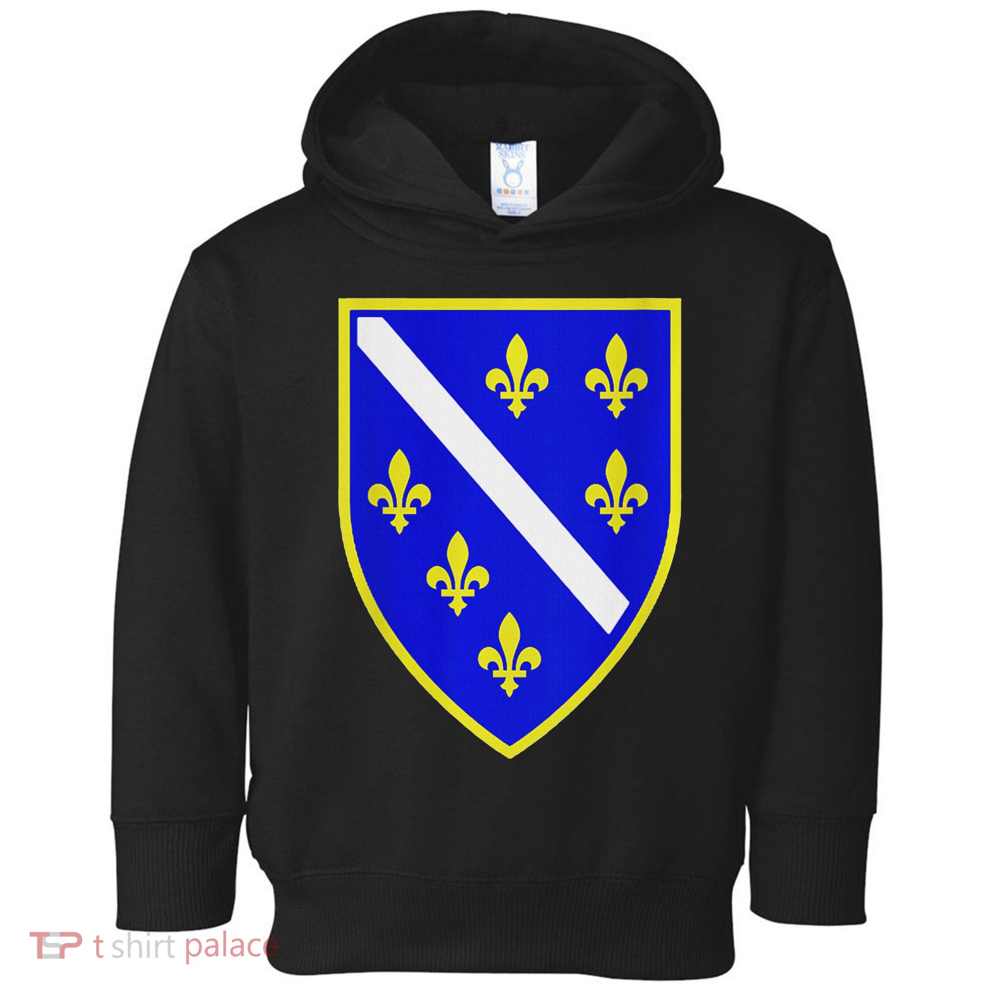 Bosnian Flag With Lily Toddler Hoodie