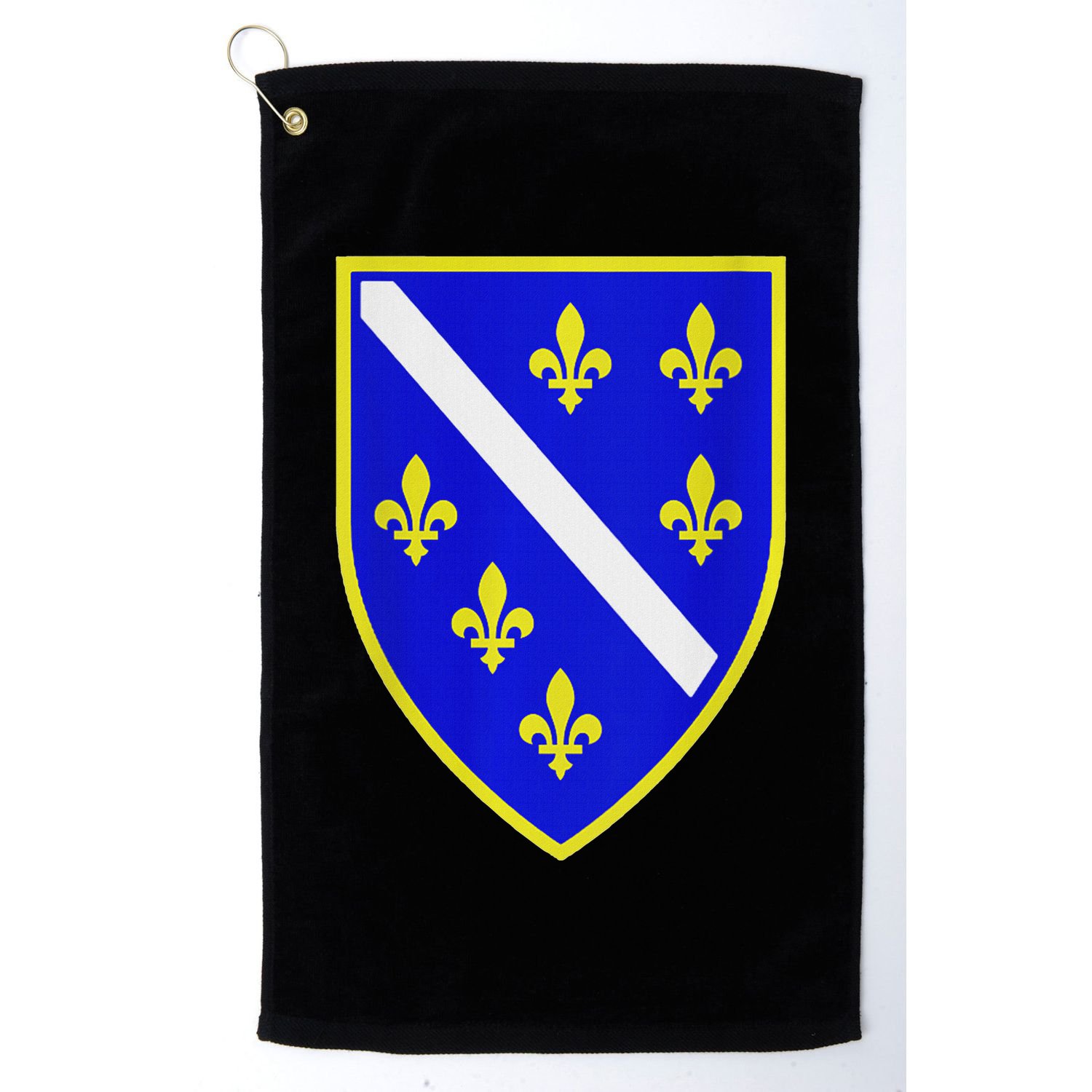 Bosnian Flag With Lily Golf Towel