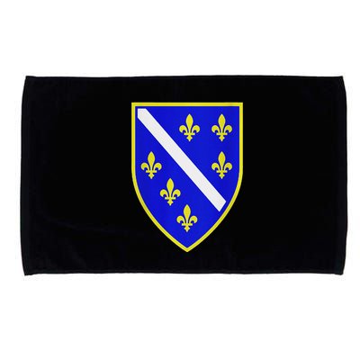 Bosnian Flag With Lily Microfiber Hand Towel