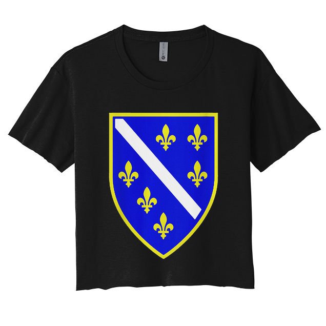 Bosnian Flag With Lily Crop Top