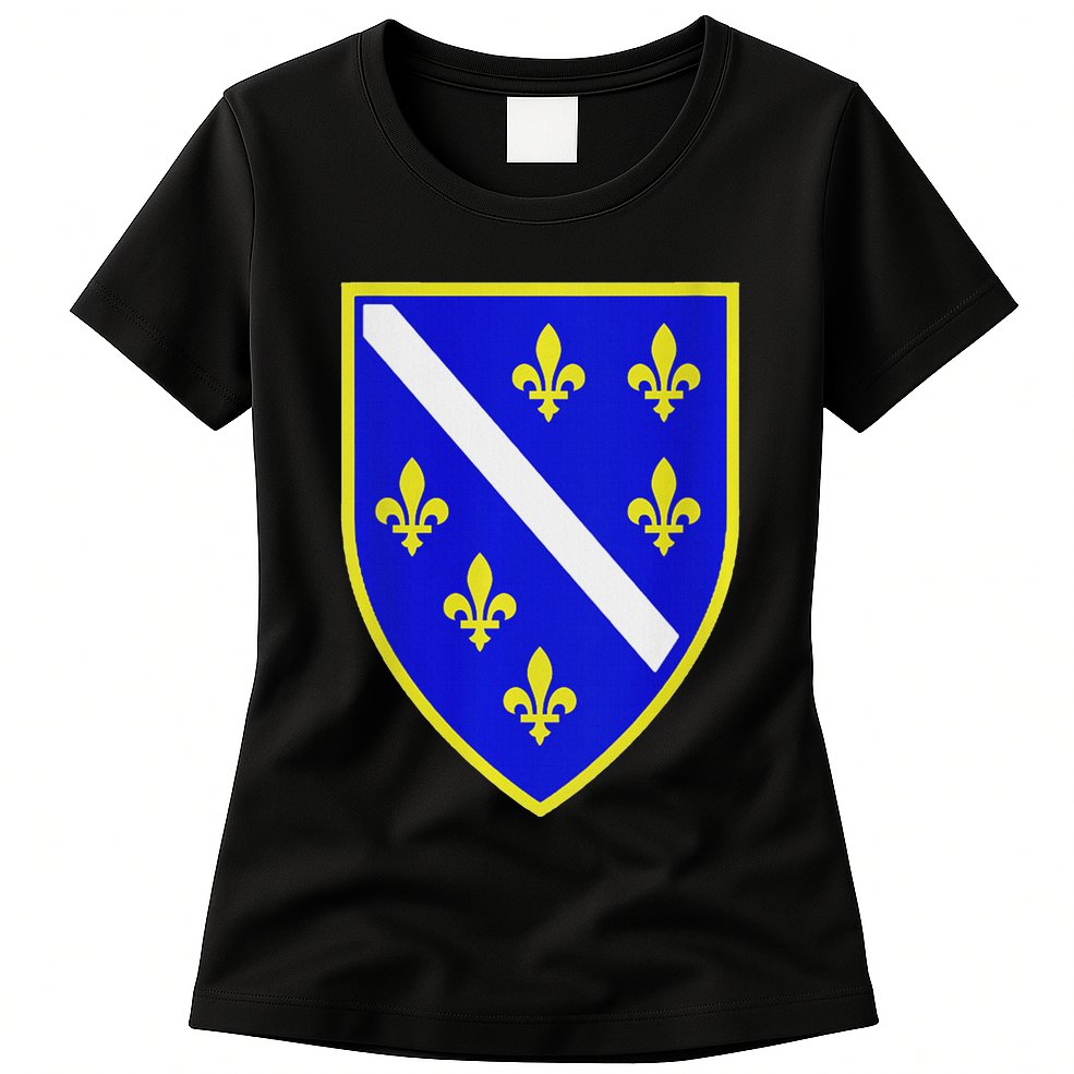 Bosnian Flag With Lily Womens T-Shirt