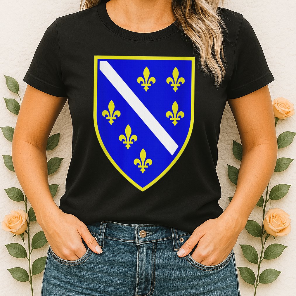 Bosnian Flag With Lily Womens T-Shirt