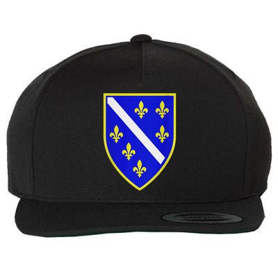 Bosnian Flag With Lily Wool Snapback Cap