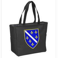 Bosnian Flag With Lily Zip Tote Bag