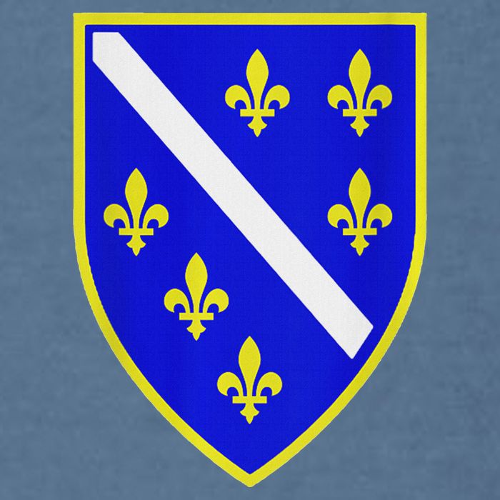 Bosnian Flag With Lily Garment-Dyed Sweatshirt