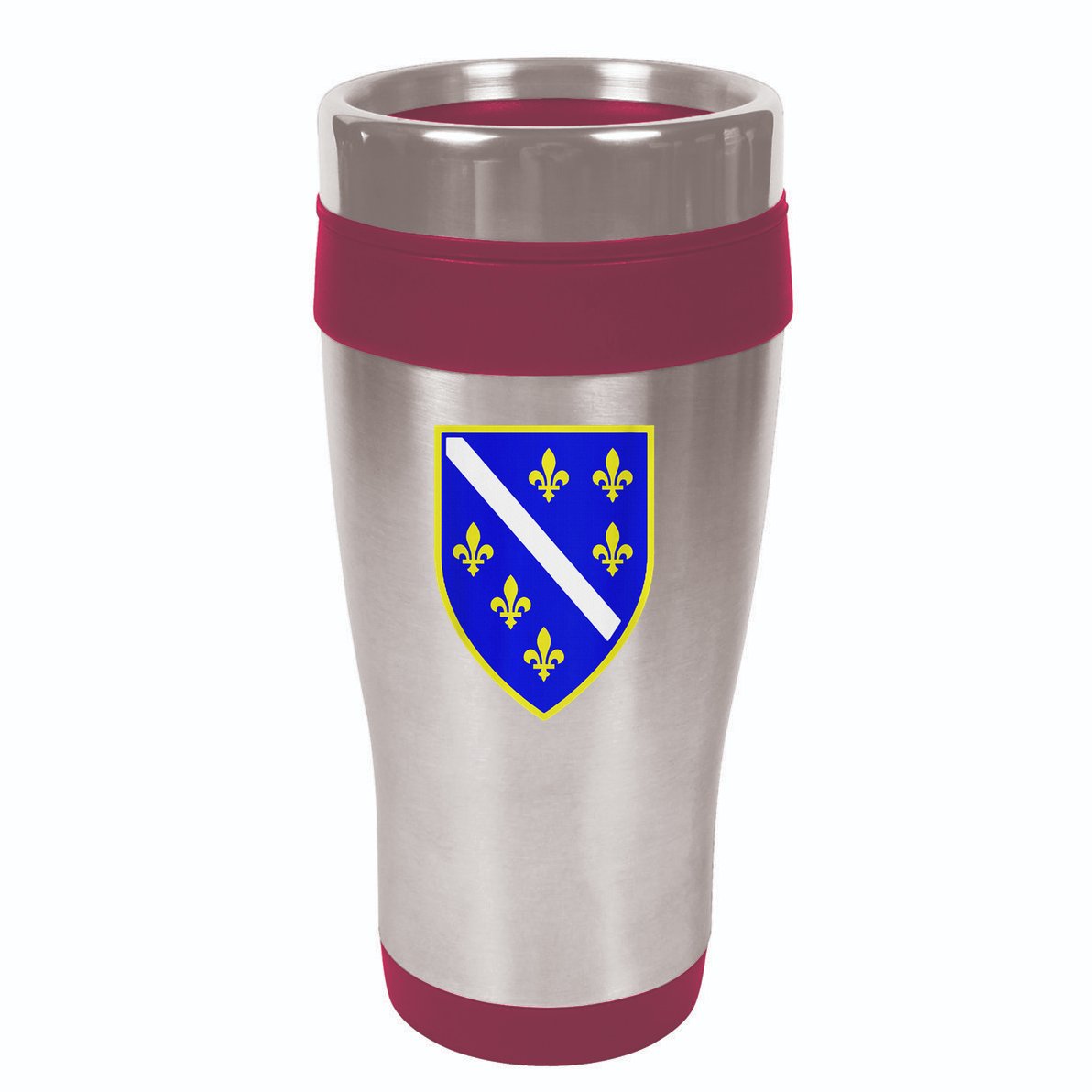 Bosnian Flag With Lily 16oz Travel Tumbler