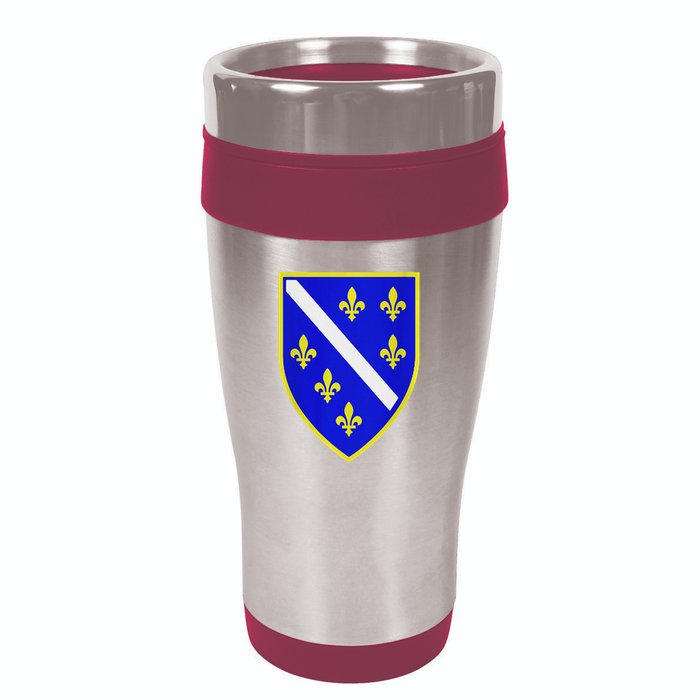 Bosnian Flag With Lily 16oz Travel Tumbler