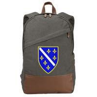 Bosnian Flag With Lily Cotton Canvas Backpack