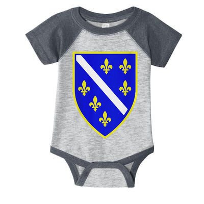 Bosnian Flag With Lily Infant Baby Jersey Bodysuit