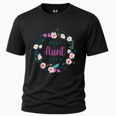 Boho Floral Wreath Best Aunt Ever Performance Shirt