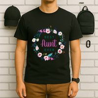 Boho Floral Wreath Best Aunt Ever T-Shirt