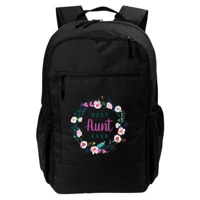 Boho Floral Wreath Best Aunt Ever Backpack