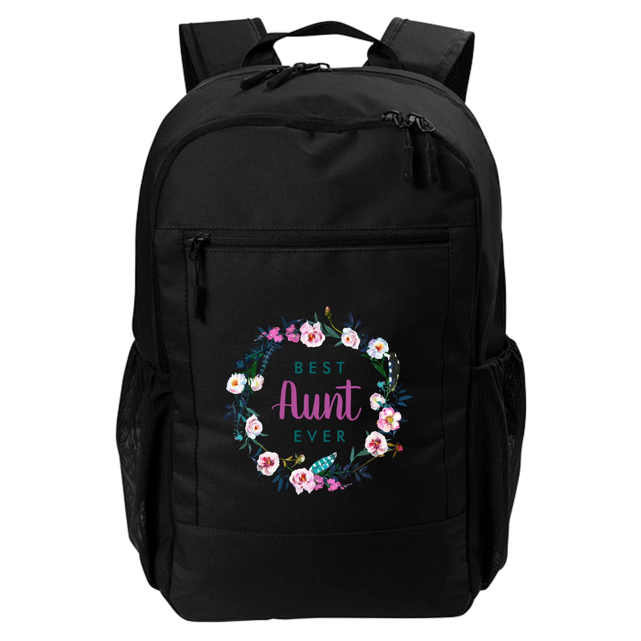 Boho Floral Wreath Best Aunt Ever Backpack