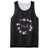 Boho Floral Wreath Best Aunt Ever Mesh Reversible Basketball Jersey Tank