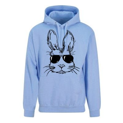 Bunny Face With Sunglasses For Men Easter Day Unisex Surf Hoodie