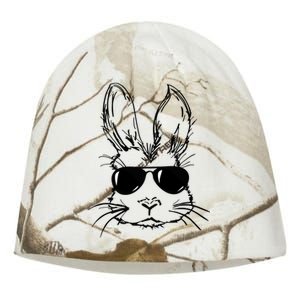 Bunny Face With Sunglasses For Men Easter Day Kati - Camo Knit Beanie