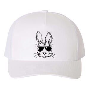 Bunny Face With Sunglasses For Men Easter Day Yupoong Adult 5-Panel Trucker Hat