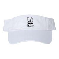 Bunny Face With Sunglasses For Men Easter Day Valucap Bio-Washed Visor