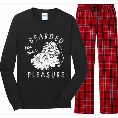 Bearded For Your Pleasure Funny Christmas Long Sleeve Pajama Set