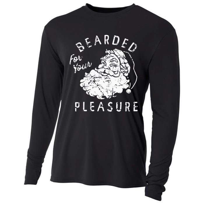 Bearded For Your Pleasure Funny Christmas Cooling Performance Long Sleeve Crew