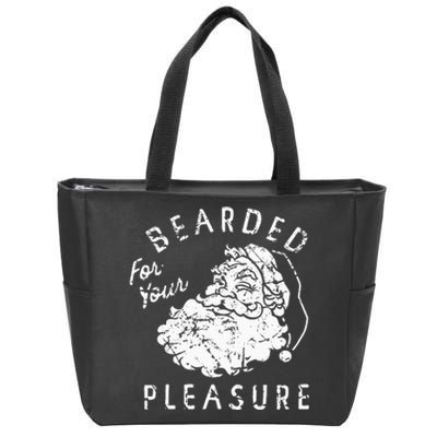 Bearded For Your Pleasure Funny Christmas Zip Tote Bag