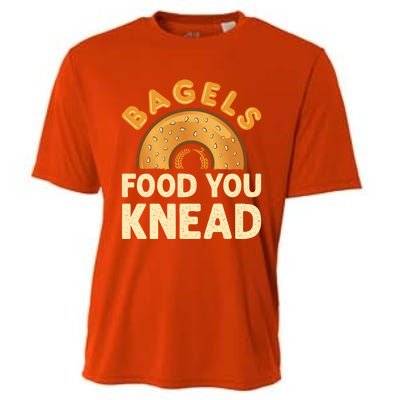 Bagels Food You Knead Funny Bagel Lover Bread Pun Cool Gift Cooling Performance Crew T-Shirt