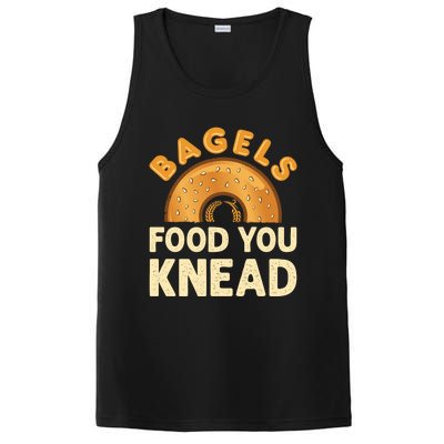 Bagels Food You Knead Funny Bagel Lover Bread Pun Cool Gift PosiCharge Competitor Tank