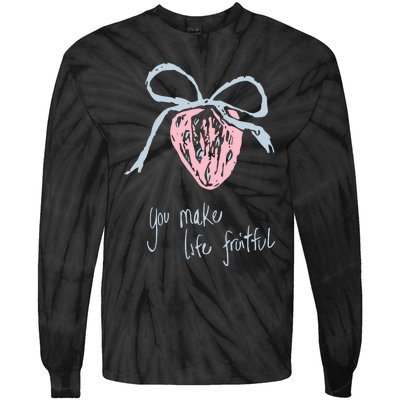 Berry Fruitful You Make Life Fruitful Tie-Dye Long Sleeve Shirt