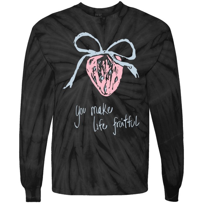 Berry Fruitful You Make Life Fruitful Tie-Dye Long Sleeve Shirt