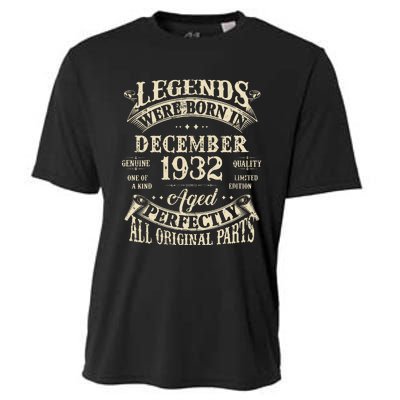 Birthday Gift 1932 Legend December 1932 Cooling Performance Crew T-Shirt