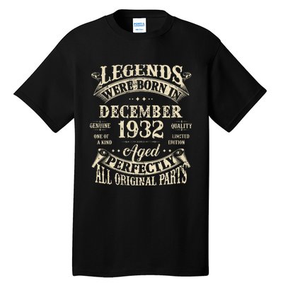 Birthday Gift 1932 Legend December 1932 Tall T-Shirt