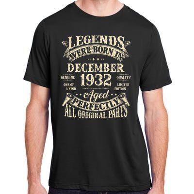 Birthday Gift 1932 Legend December 1932 Adult ChromaSoft Performance T-Shirt