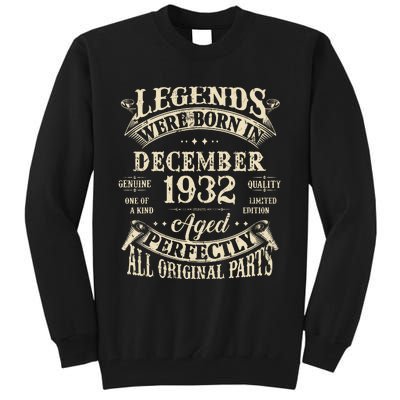 Birthday Gift 1932 Legend December 1932 Tall Sweatshirt