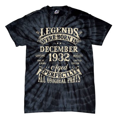 Birthday Gift 1932 Legend December 1932 Tie-Dye T-Shirt