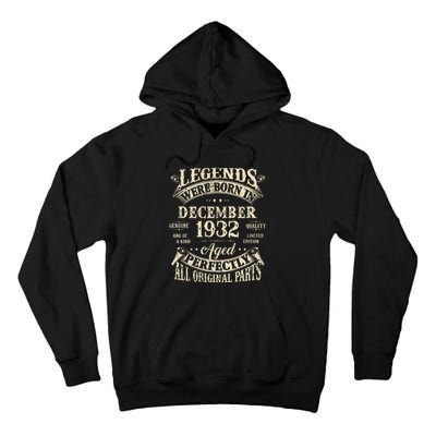 Birthday Gift 1932 Legend December 1932 Tall Hoodie