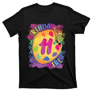 Birthday Girl 11 Year Old Art Painting Party 11th Birthday T-Shirt