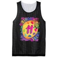 Birthday Girl 11 Year Old Art Painting Party 11th Birthday Mesh Reversible Basketball Jersey Tank