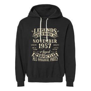 Birthday Gift 1957 Legend November 1957 Garment-Dyed Fleece Hoodie