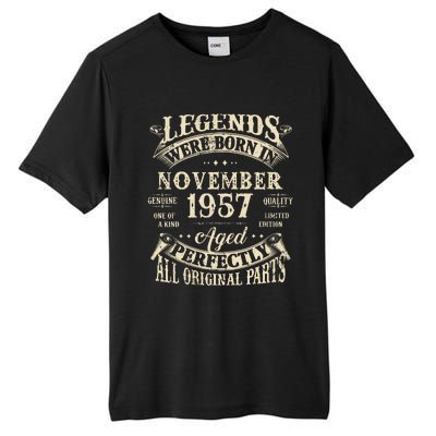 Birthday Gift 1957 Legend November 1957 Tall Fusion ChromaSoft Performance T-Shirt