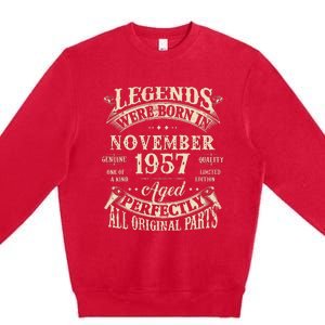 Birthday Gift 1957 Legend November 1957 Premium Crewneck Sweatshirt